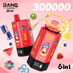 BANG LEADER 300K 300000 Puffs 6 in 1 Flavor Disposable Vape Rechargeable LED Display Dual Mesh Coil Wholesale - Image 2
