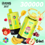 BANG LEADER 300K 300000 Puffs 6 in 1 Flavor Disposable Vape Rechargeable LED Display Dual Mesh Coil Wholesale - Image 3