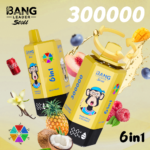 BANG LEADER 300K 300000 Puffs 6 in 1 Flavor Disposable Vape Rechargeable LED Display Dual Mesh Coil Wholesale - Image 4