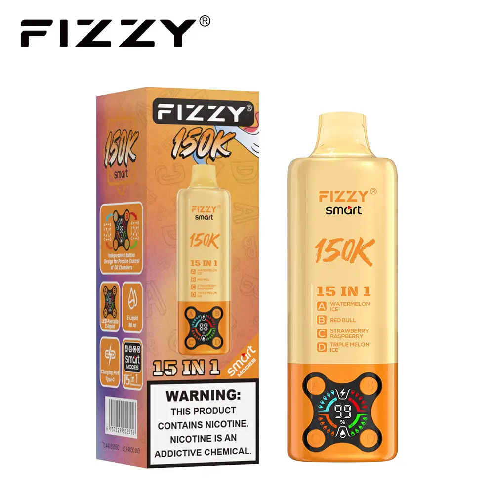 Fizzy SMART 150K Puffs Fizzy SMART 150K Puffs 15 in 1Multi Flavor Disposable Vape Wholesale - Image 1