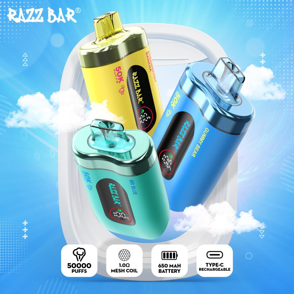 RAZZ BAR 50K – 50,000 Puffs Smart Display 16 flavor EU wholesale Online