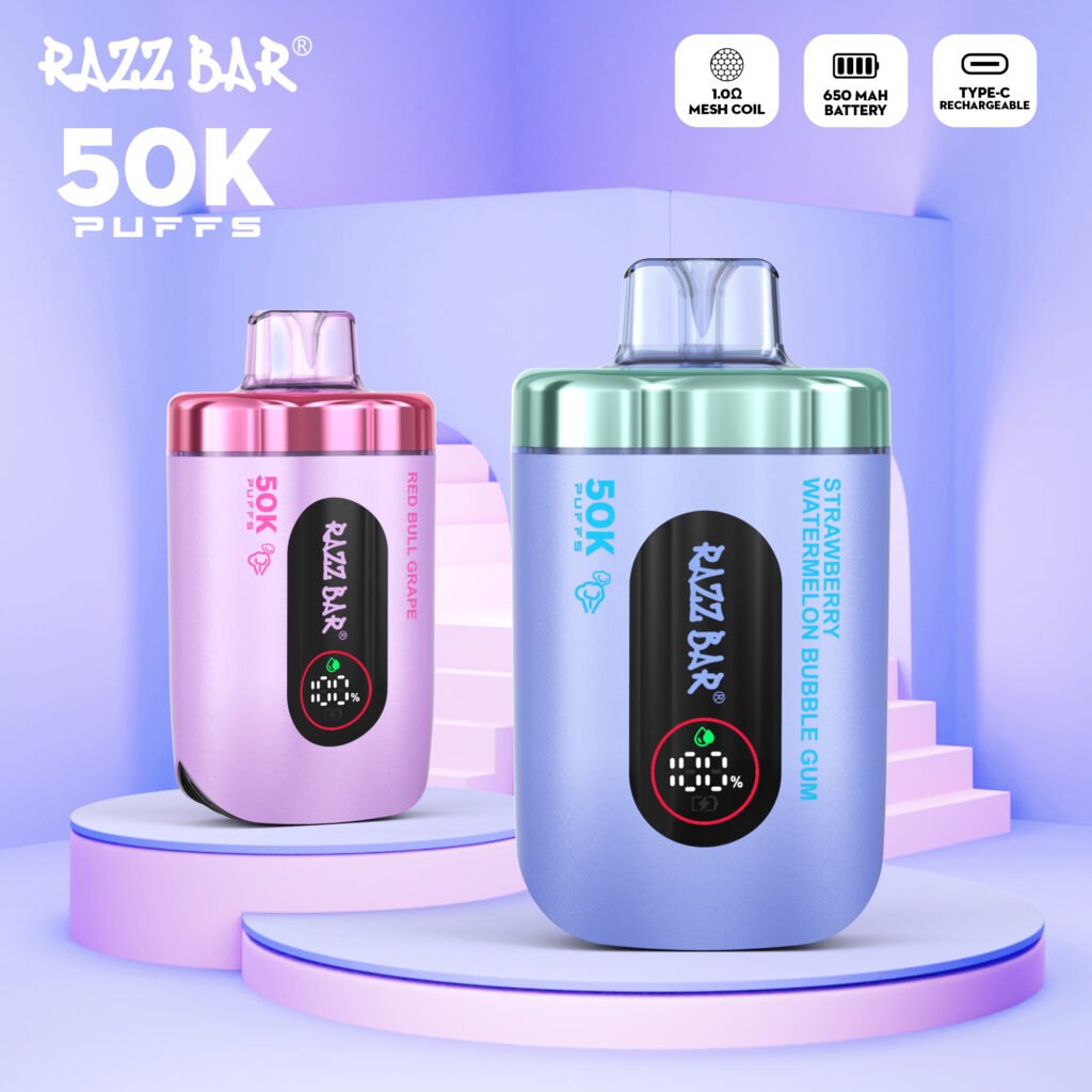 RAZZ BAR 50K – 50,000 Puffs Smart Display 16 flavor EU wholesale Online