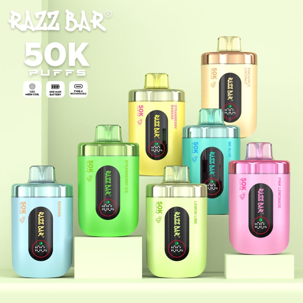 RAZZ BAR 50K – 50,000 Puffs Smart Display 16 flavor EU wholesale Online