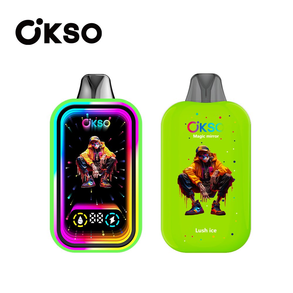 OKSO Magic Mirror 50K OKSO Magic Mirror 50K – 50,000 Puffs Dual Mesh Vape with Smart LED Display & RGB Light - Image 1