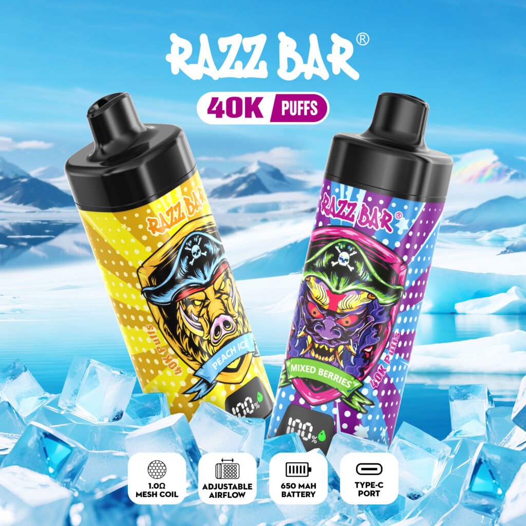 RAZZ BAR 40K – 40,000 Puffs Rechargeable Mesh Vape European Warehouse