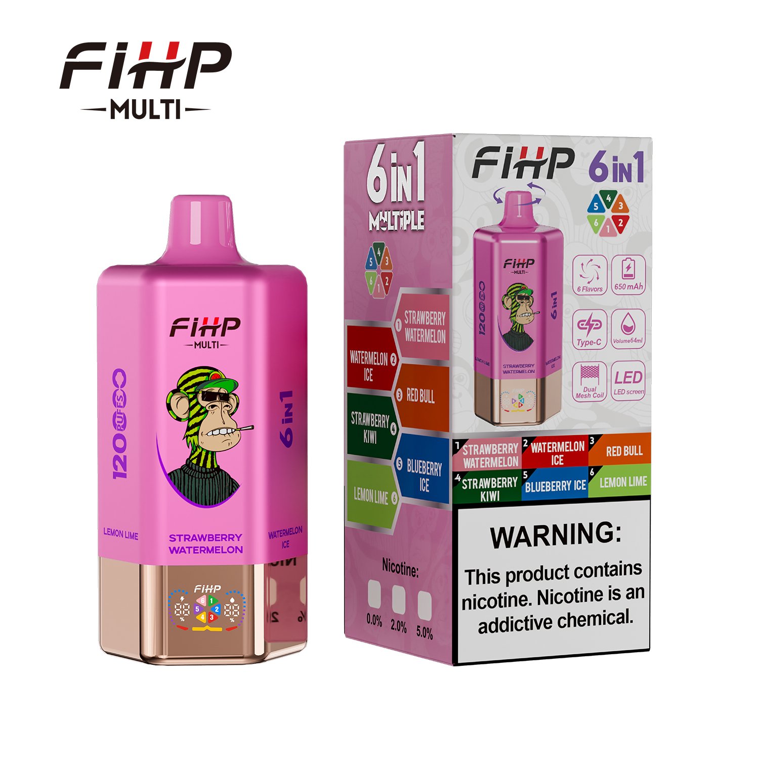 FIHP 120k 6in1 Multi FIHP MULTI 120K – 6-in-1 Disposable Vape - Image 1