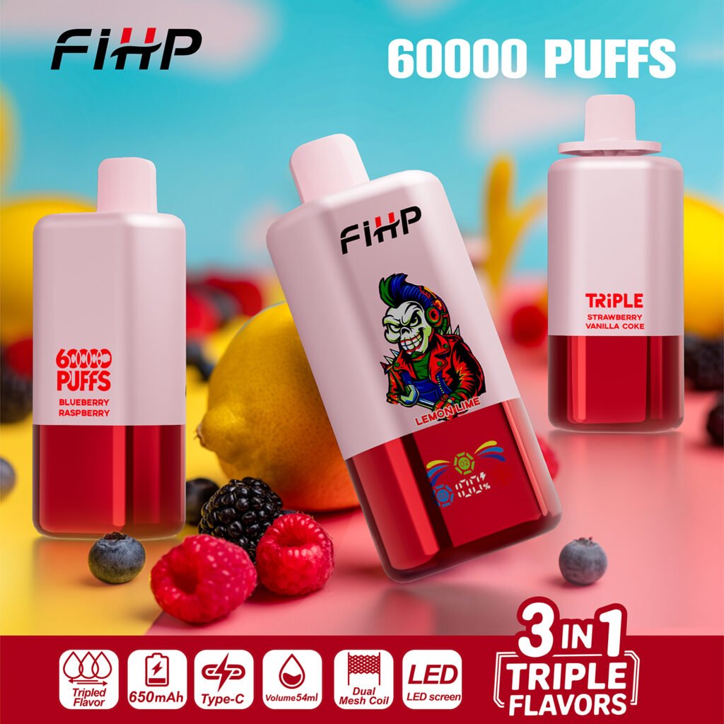 FIHP 60K Puffs Disposable Vape 3in1 Triple Flavor Wholesale