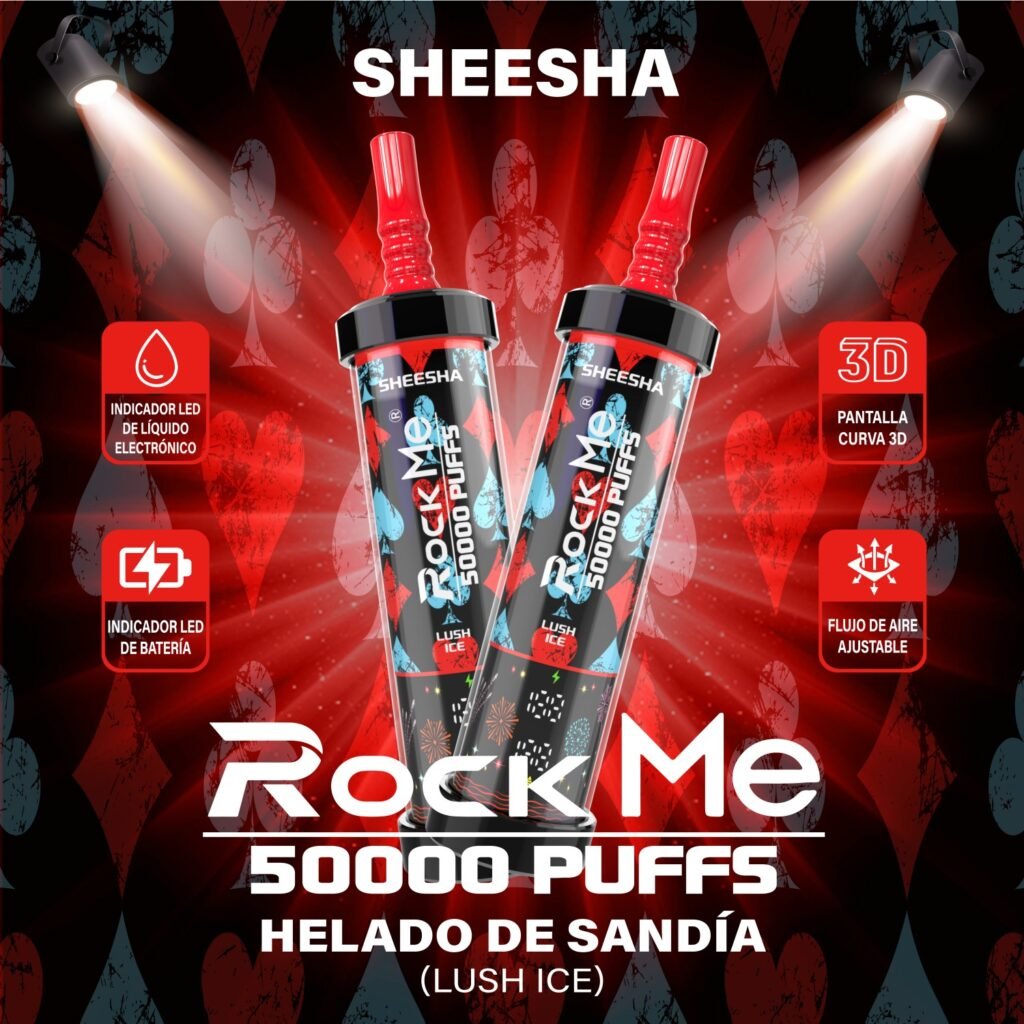 Rock Me Sheesha 50K Puffs Wholesale Disposable Vape | 50000 Puffs Rechargeable Vape