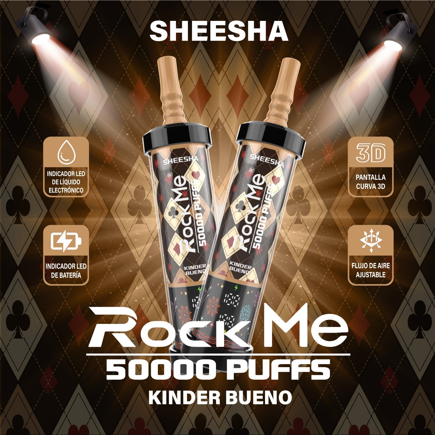 Rock Me Sheesha 50K Puffs Wholesale Disposable Vape Rock Me Sheesha 50K Puffs Wholesale Disposable Vape | 50000 Puffs Rechargeable Vape - Image 1
