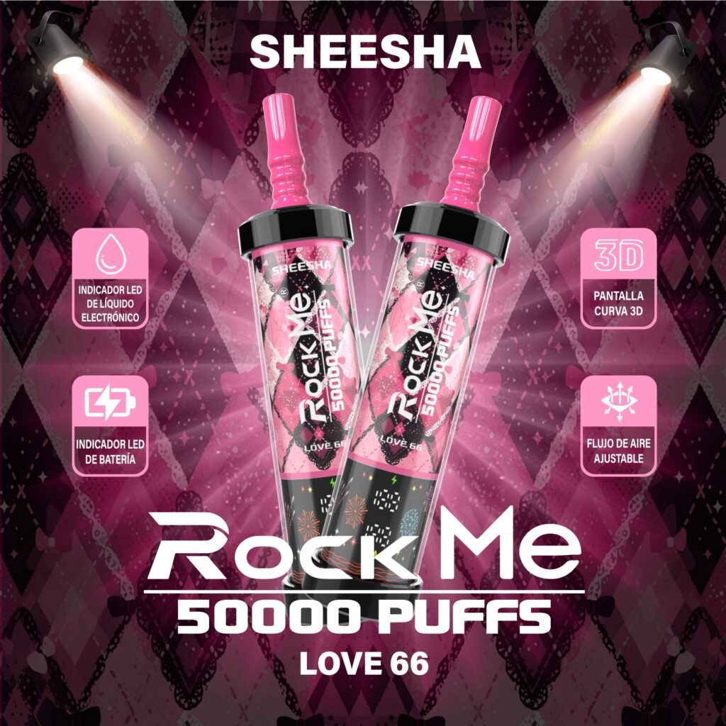 Rock Me Sheesha 50K Puffs Wholesale Disposable Vape | 50000 Puffs Rechargeable Vape