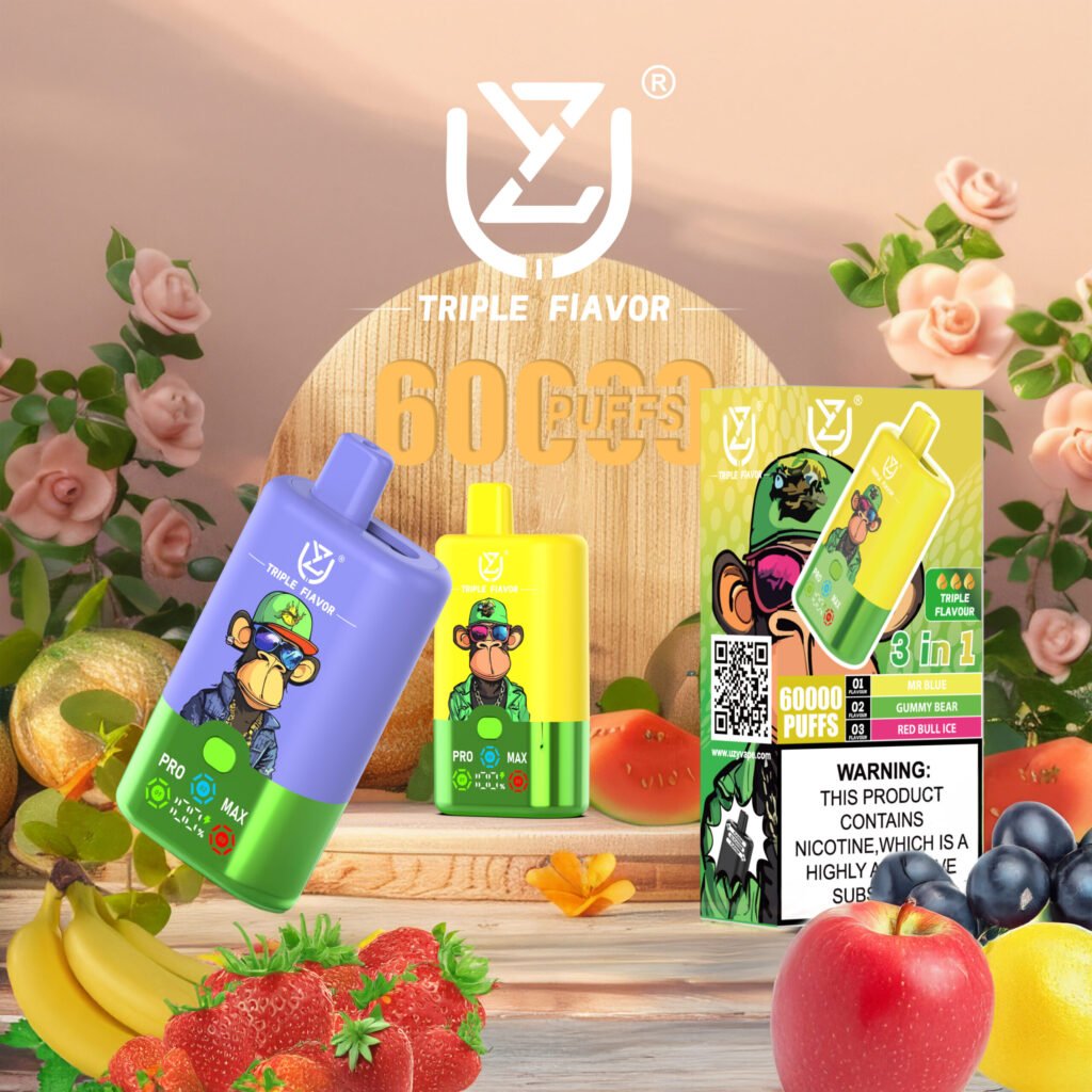 UZY Triple Flavors 60000 Puffs – 3 Flavors One Device Capacity Disposable Vape | 3-in-1