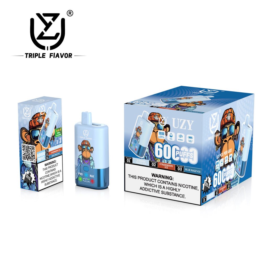 UZY Triple Flavors 60000 Puffs – 3 Flavors One Device Capacity Disposable Vape | 3-in-1