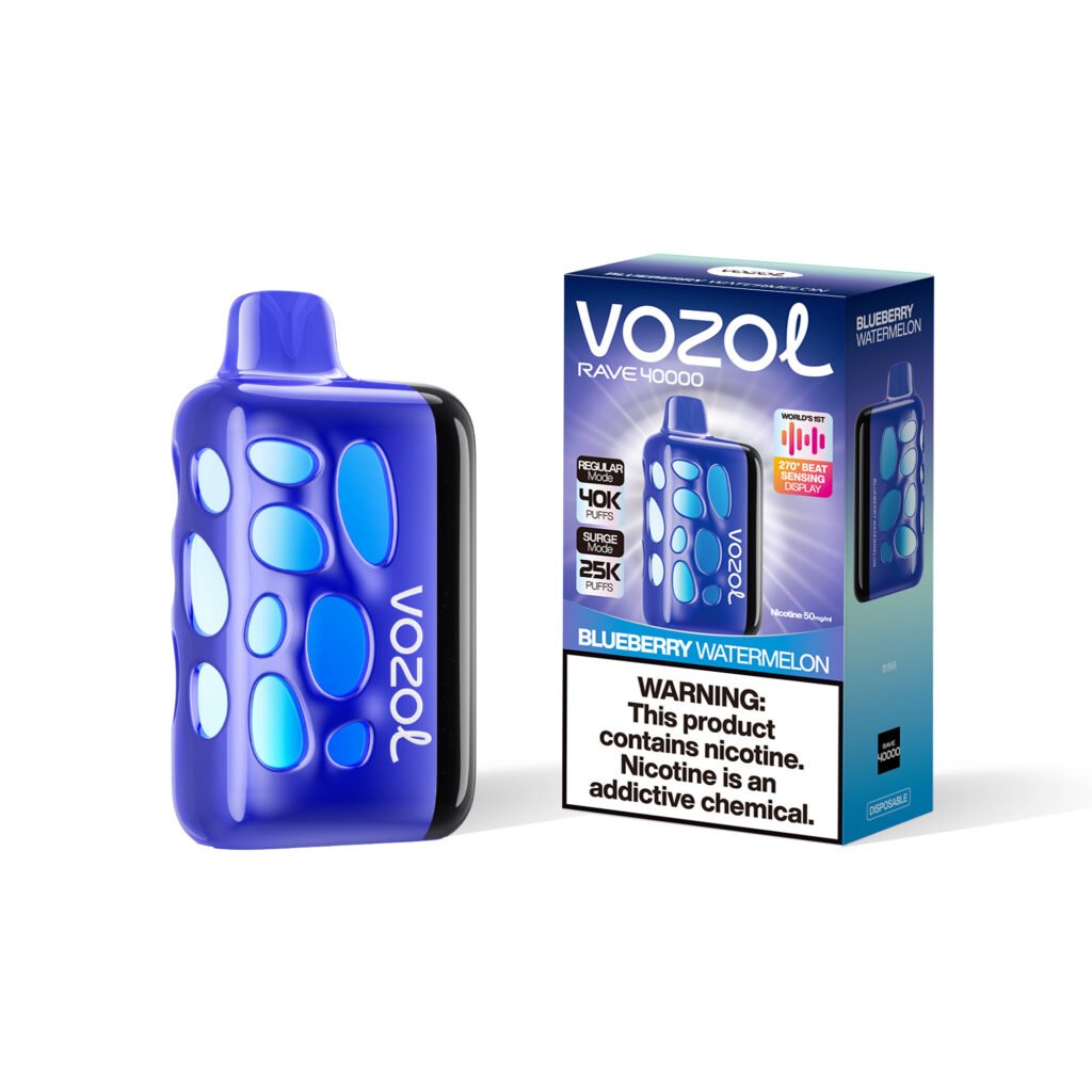 Vozol Rave 40K Puffs Disposable Vape 270° Beat-Sensing Display EU Warehouse