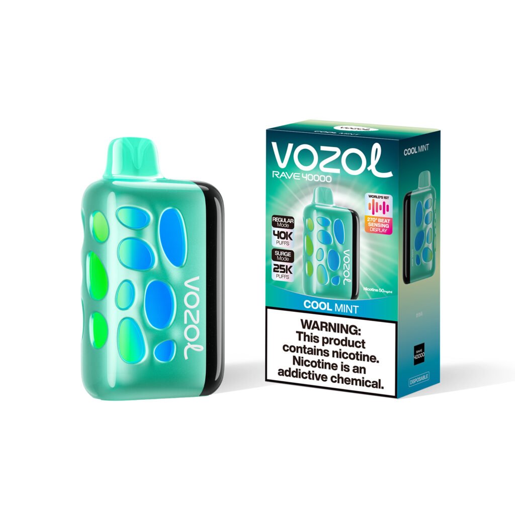 Vozol Rave 40K Puffs Disposable Vape 270° Beat-Sensing Display EU Warehouse