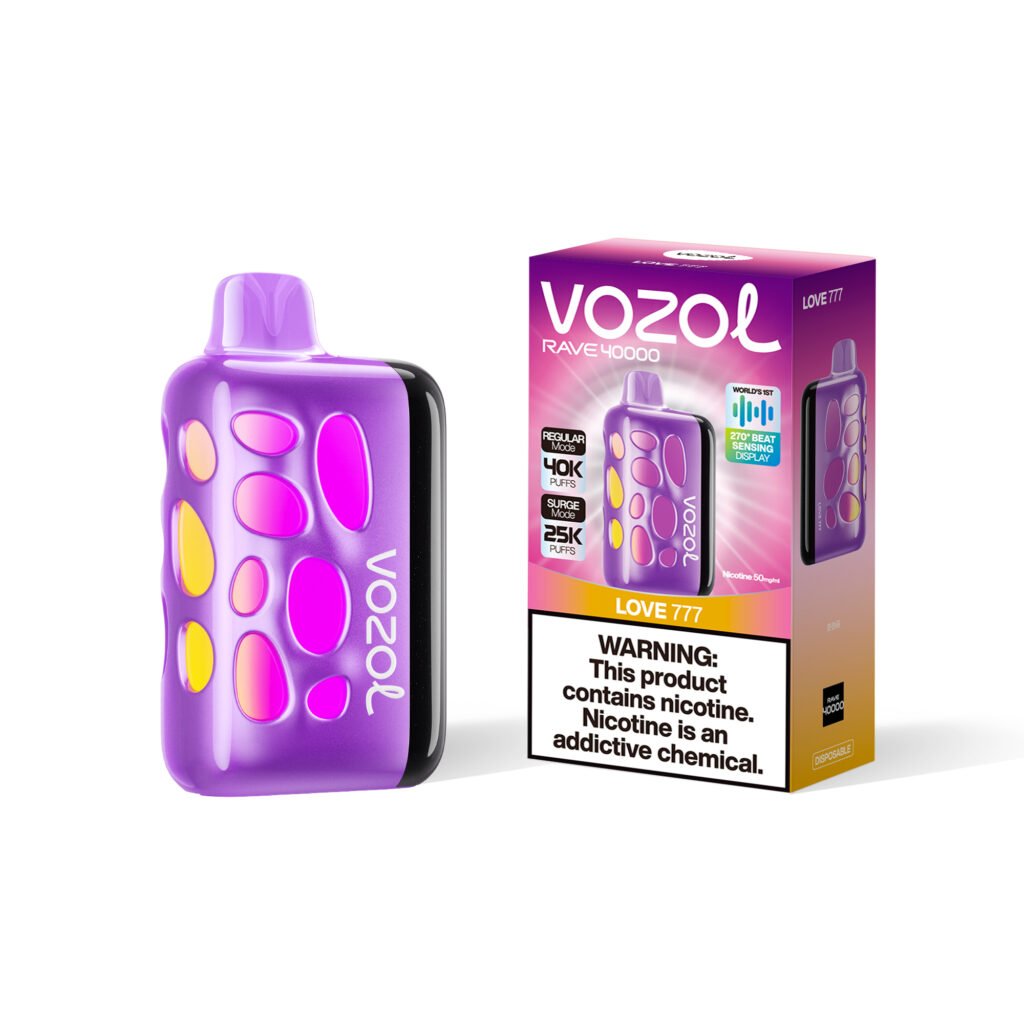 Vozol Rave 40K Puffs Disposable Vape 270° Beat-Sensing Display EU Warehouse