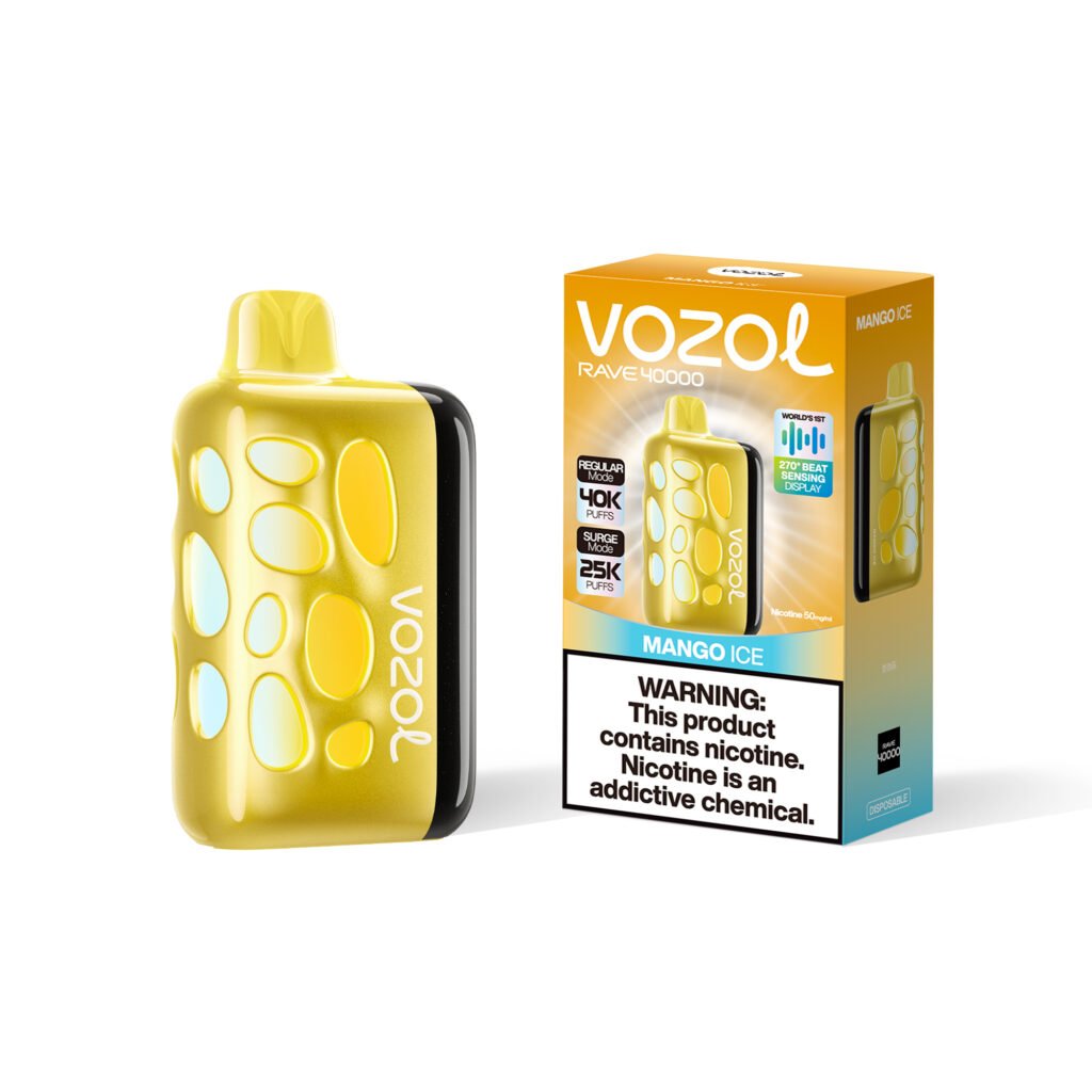 Vozol Rave 40K Puffs Disposable Vape 270° Beat-Sensing Display EU Warehouse