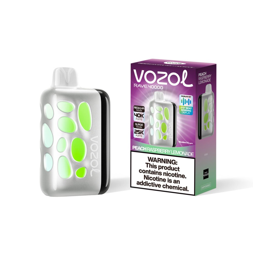 Vozol Rave 40K Puffs Disposable Vape 270° Beat-Sensing Display EU Warehouse